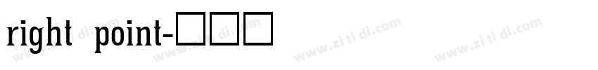 right point字体转换